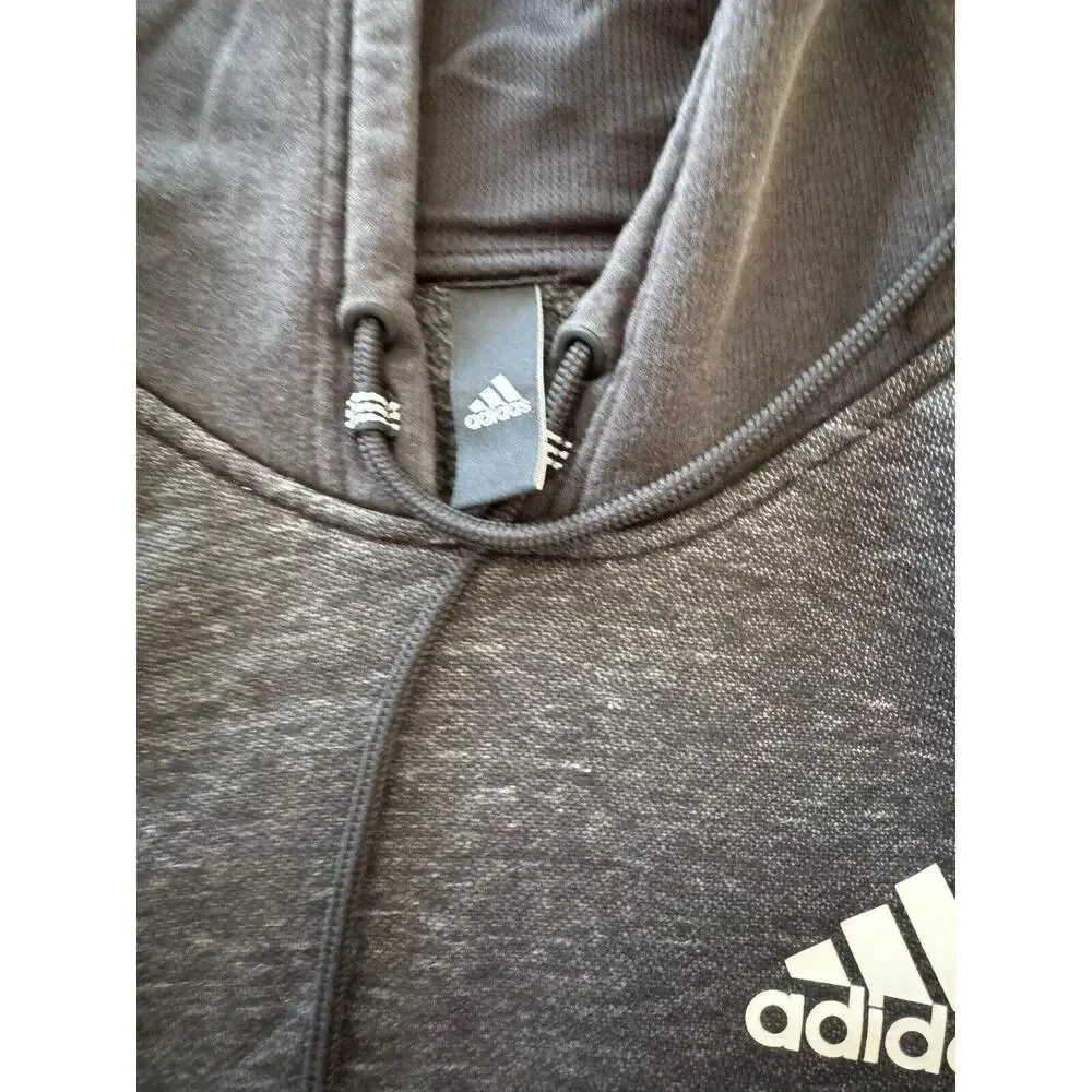 Adidas Hoodie Mens Small (?)‎ Pullover Gray Sweatshirt Workout Running READ
